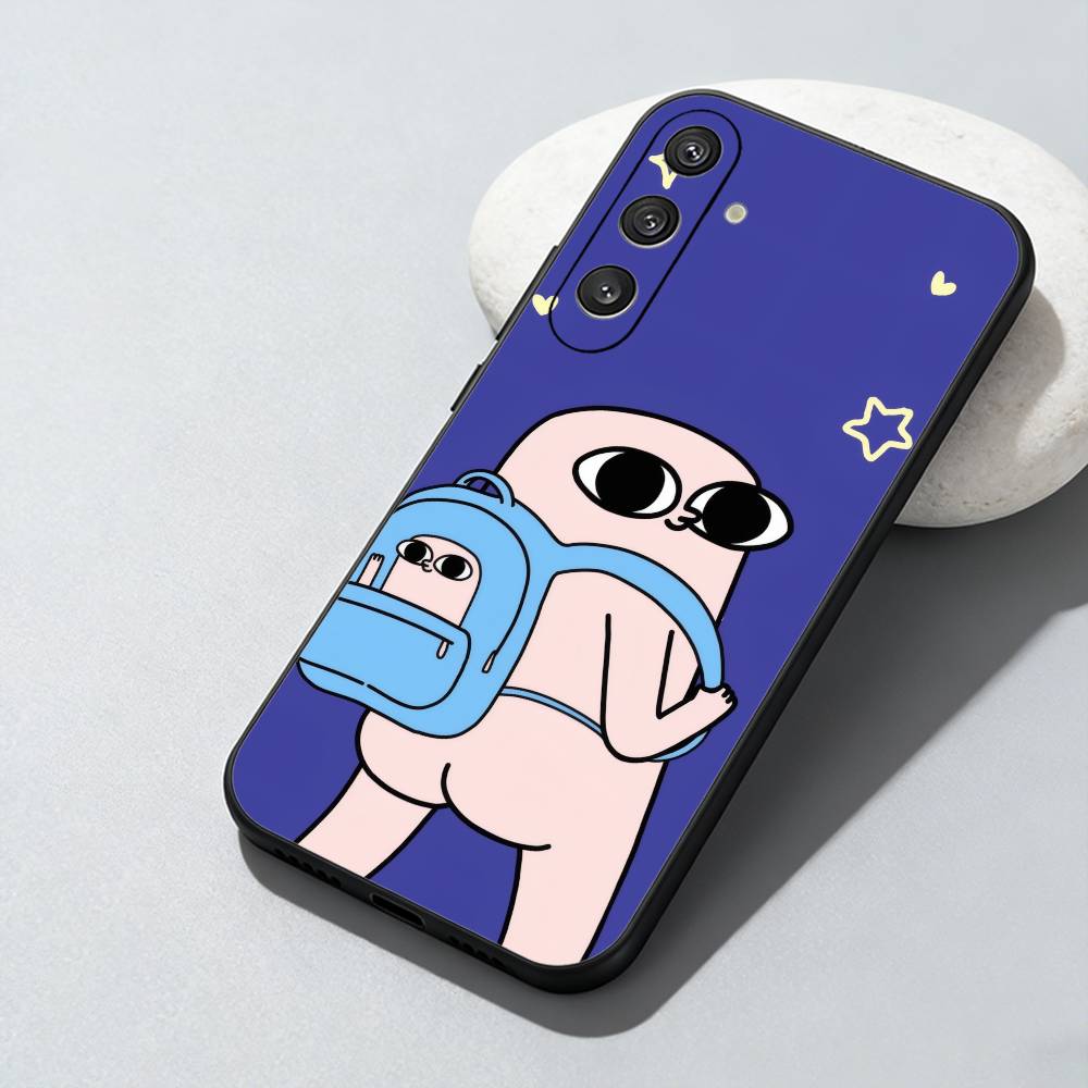 

Abstract And Quirky Ketnipz Print Phone Case For Samsung Galaxy A73,A72,A71,A70,A52,A51 Others Soft Black Cover Samsung a30 a20