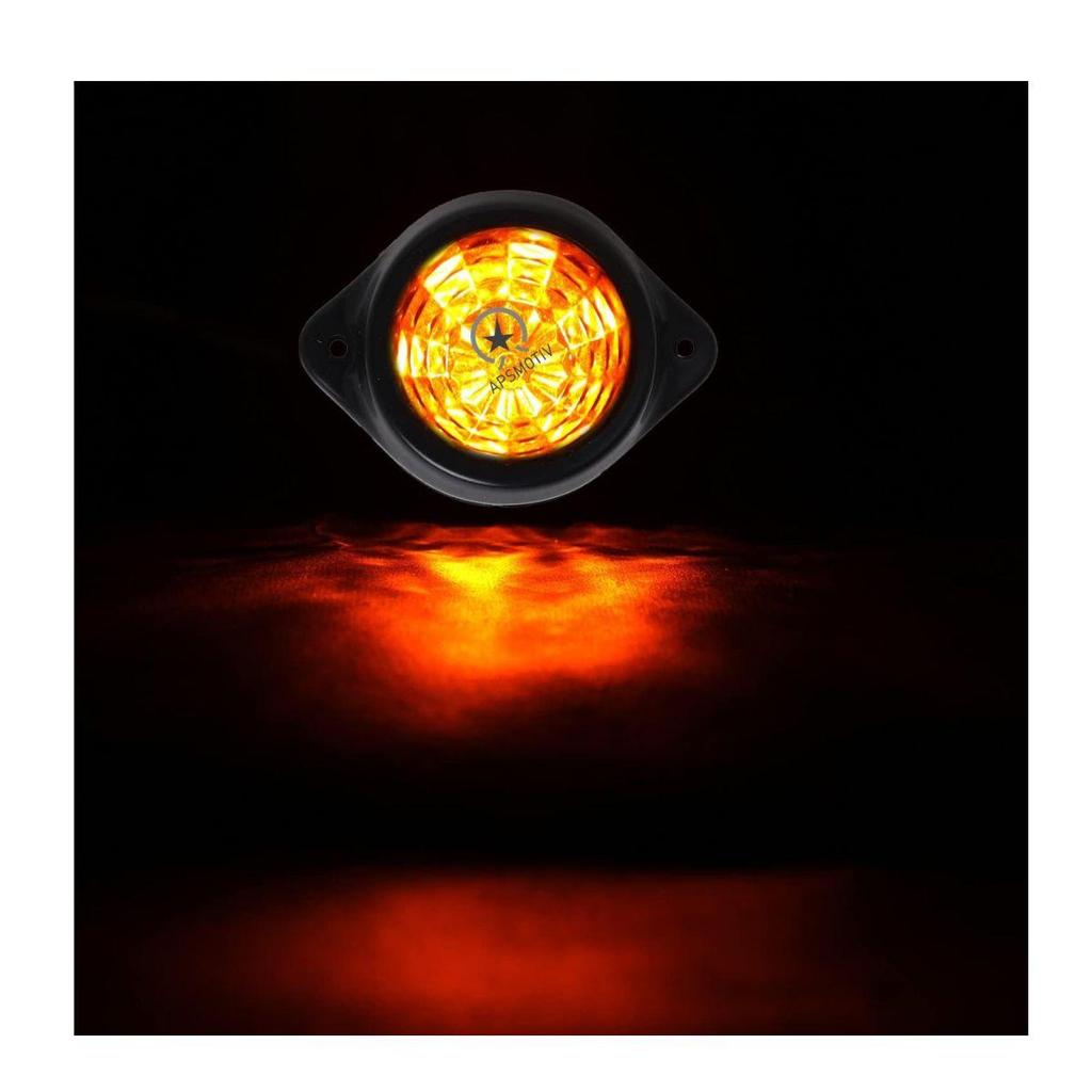 18PCS LED Marker Lights 12V Amber Trailer Lights Side Marker / Chicken Lights for Semi Trucks, Freightliner, Cargo Utility Trailers (Universal Fit)