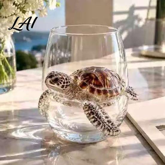 Spezialglasware für Partys Oktopus Glasbecher Ozean Wale Seepferdchen Krabben Quallen Cocktailglas Zuhause Küstenverzierung Bar Handgefertigt