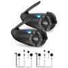 EJEAS Q8 Motorcycle Helmet Bluetooth New Mesh Group Intercom System with Music Sharing and Channel Allows 6 Riders To Talk Simultaneously Intercom,