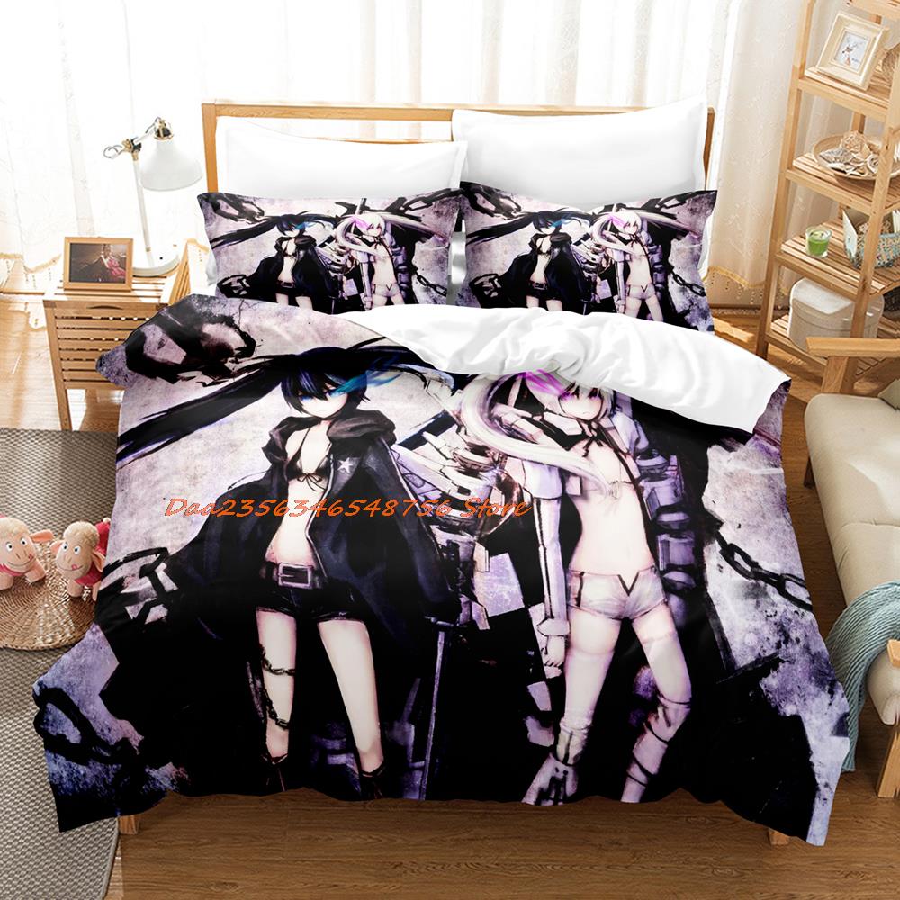 Black Rock Shooter Bedding Set Single Twin Full Queen King Size Bed Set Aldult Kid Bedroom Duvetcover Sets Anime Bed Sheet