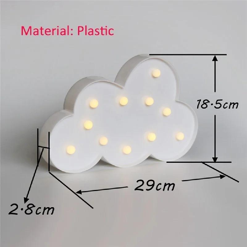 Beautiful White / Blue Cloud LED Night Lamp Warm White Table Marquee LED Light Nice Gifts for Kids Wedding Room Decorations