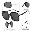 Vintage Übergroße Quadratische Sonnenbrille Damen Mode Farbverlauf Outdoor Brille Retro Weiblich Luxus Marken Design Brillen
