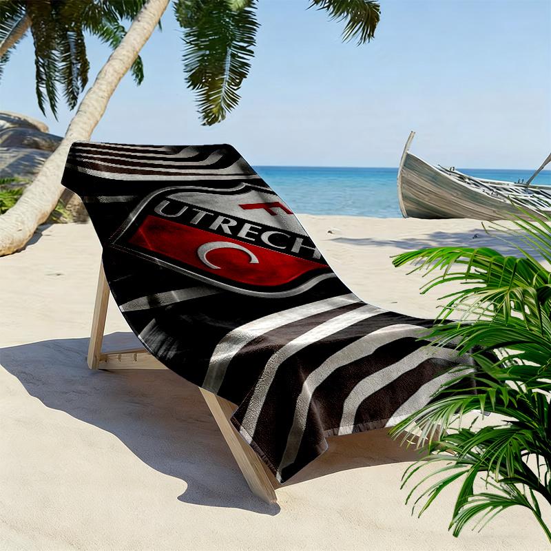 FC Utrecht Print Beach Towel, Large Soft Quick Dry Towel for Beach Camping Swimming