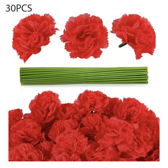 30 Pcs Faux Marigold Flowers Realistic Marigold Flower Heads with Stems Artificial Flowers for Indian Wedding Diwali Day of The Dead DIY Wreath