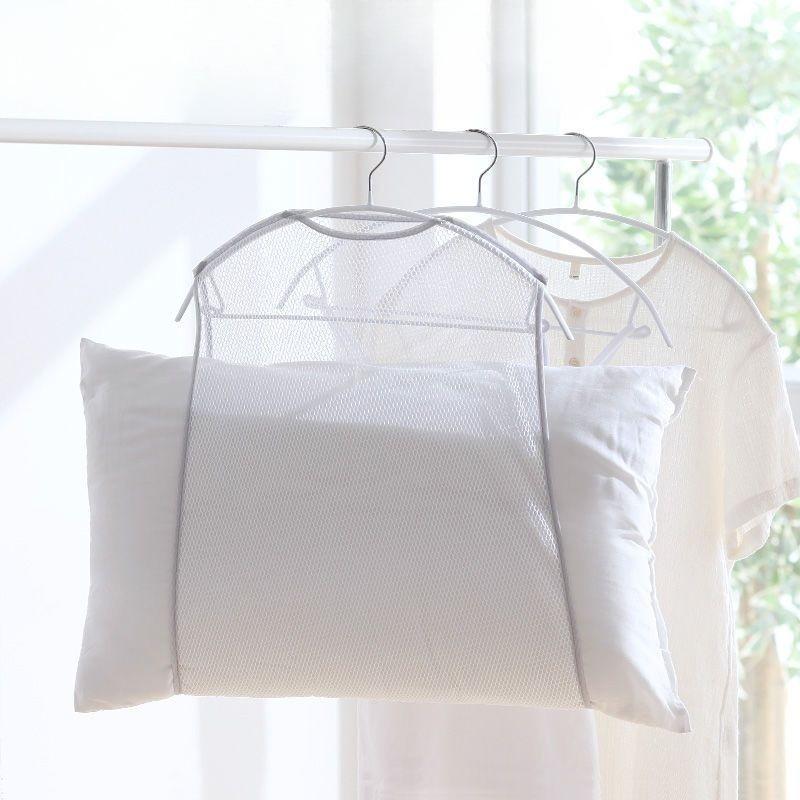 1/2 layer Pillow Drying Net Multifunctional Large Capacity Dryer Bags Organizer Hanging Pillow Drying Rack Outdoor Windproof