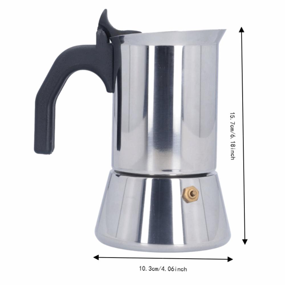 Mirror Polishing Finish Stainless Steel Coffee Pot Stovetop Espresso Maker  Outdoor Brewing