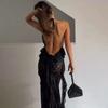 European and American Style Women's Clothing 2025 Summer New Fashion Lace Dress See-Through Long Skirt Sexy Dress Maxi