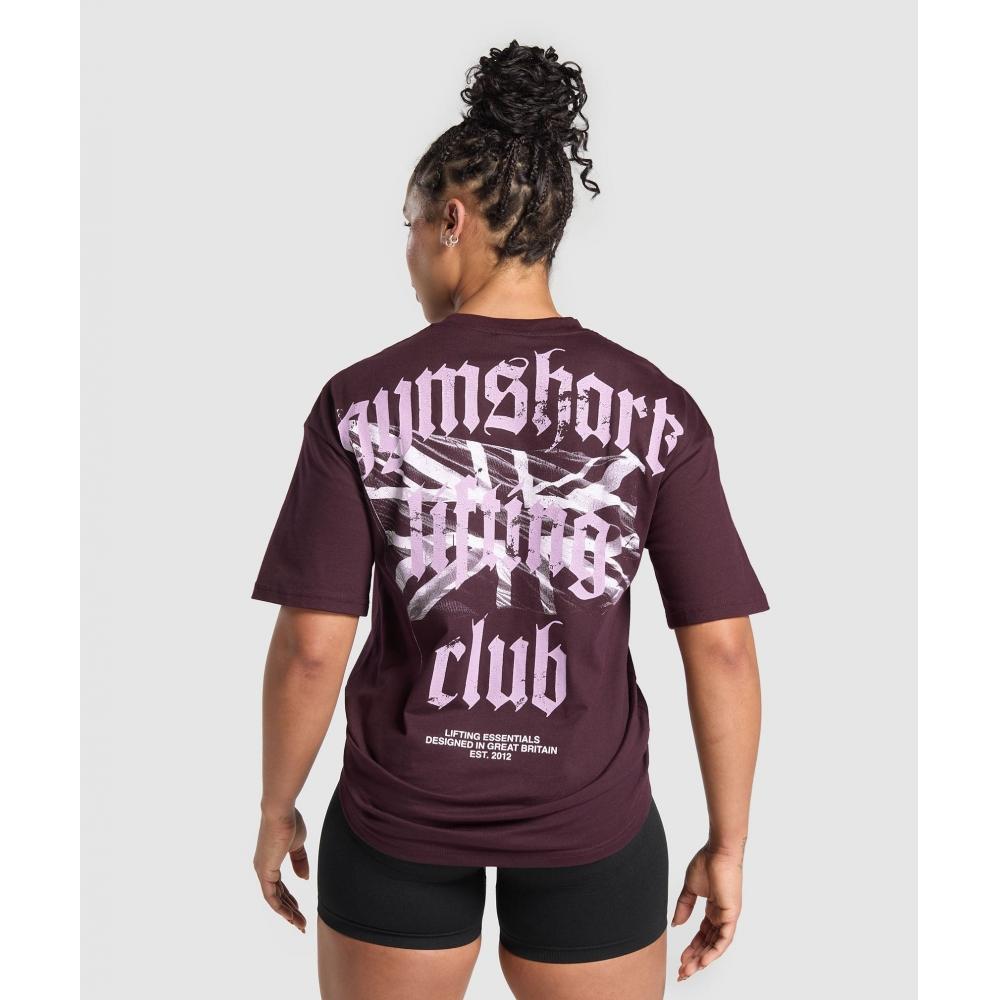 

Gymshark Футболка с рисунком клуба Lifting, глубина фиолетовая B3c6r Pbzv