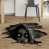 Waterproof Broken Design Wall Decal Realistic Door Sticker Halloween Ghost Wall Sticker  Prank