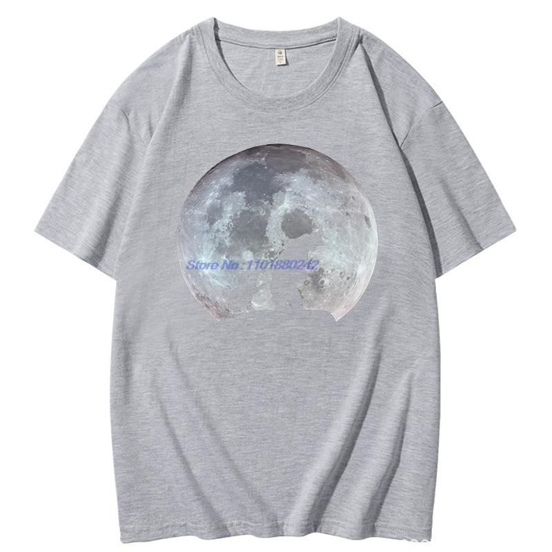 Summer Mens Short Sleeve Tee Cotton Tshirt Full Moon Grizzly Funny Graphic Tee New Arrival Goods Fashion Tops Tshirt
