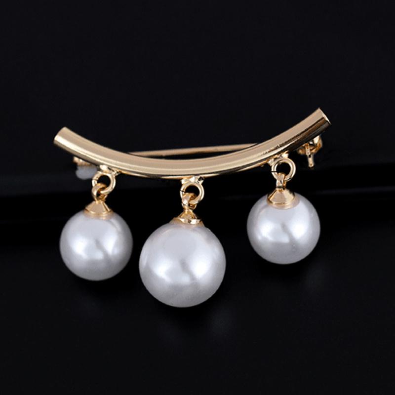 Simple Imitation Pearl Brooch Women's Accessories