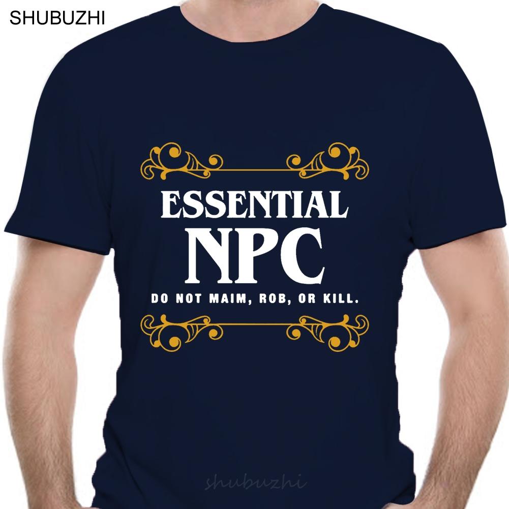 Men tshirt Essential NPC Non Playable Character Gaming Unisex T Shirt Printed TShirt tees top S