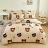 Single duvet cover Printed red quilt cover Thickened plant-cashmere cartoon multicolored bed cover 220x240 double bedding