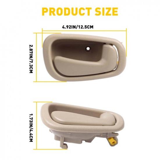 Front 4X Rear Interior Side Door Handle Beige For Panel 1998-2002 Toyota Corolla