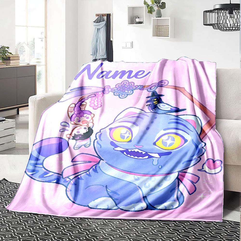 Customizable KPop Demon Hunters40 Throw Blanket – Personalized Name, All-Season Cozy Snug Blanket, Machine Washable, Personalized Blanket