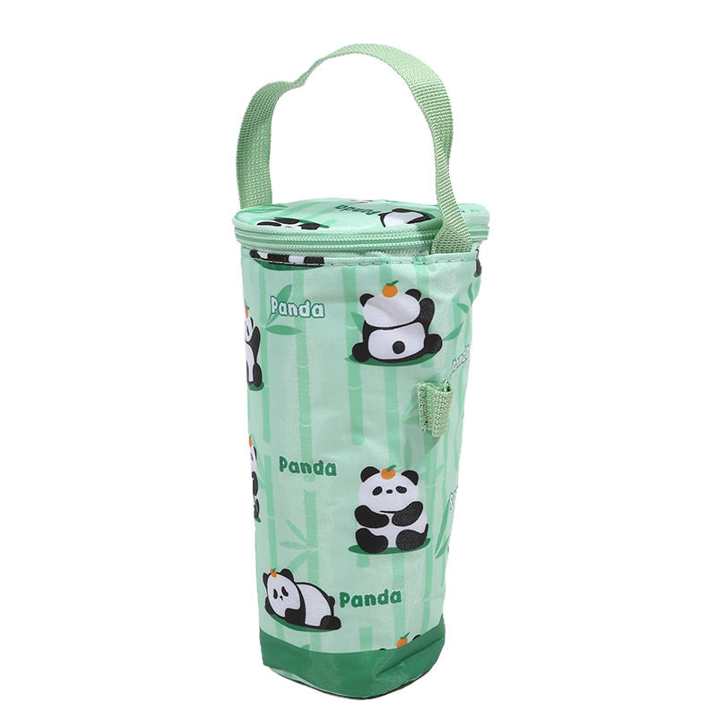 Cute Milk Tea Tote Bag Heat Preservation Bag Zipper Cartoon Handbag Carrying Insulated Cup Cover Tumbler Cup Bags