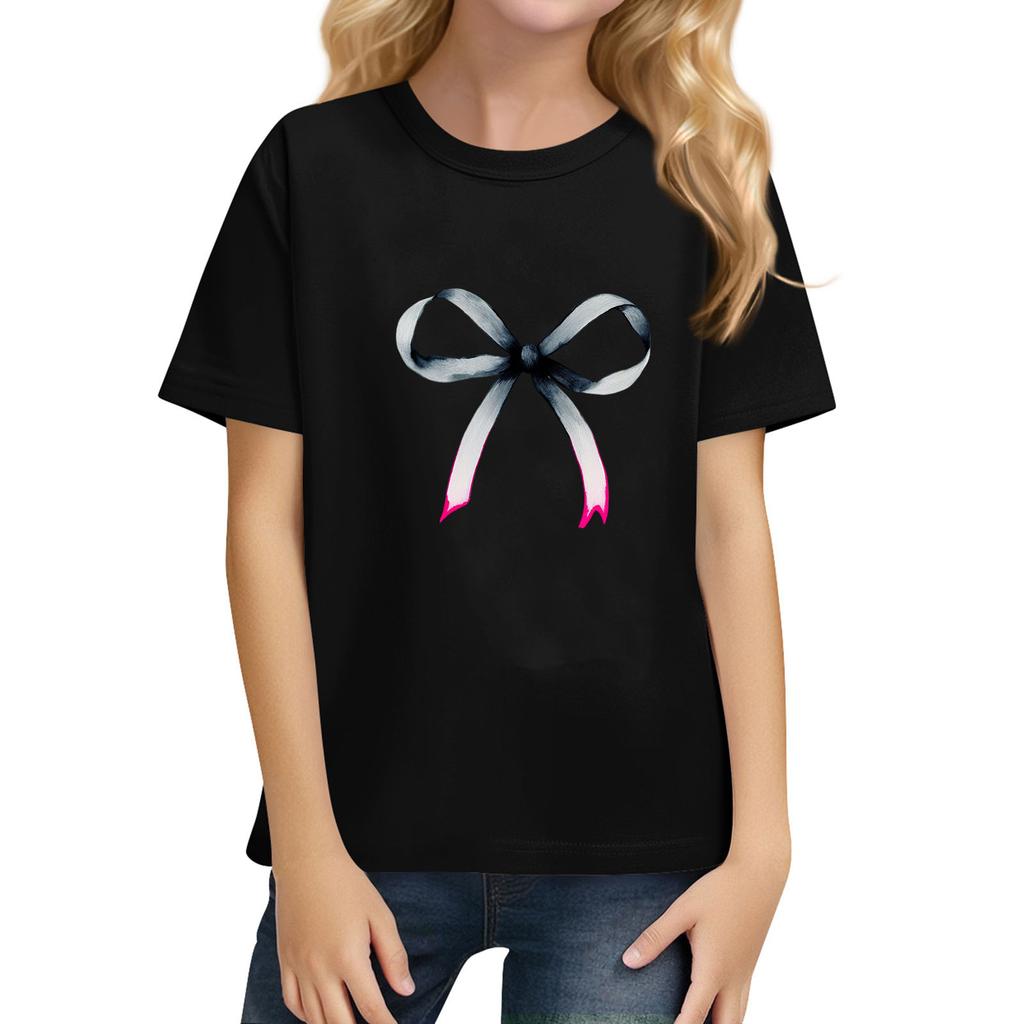 Children's Daily Casual Short-sleeved Color Tops T-shirt