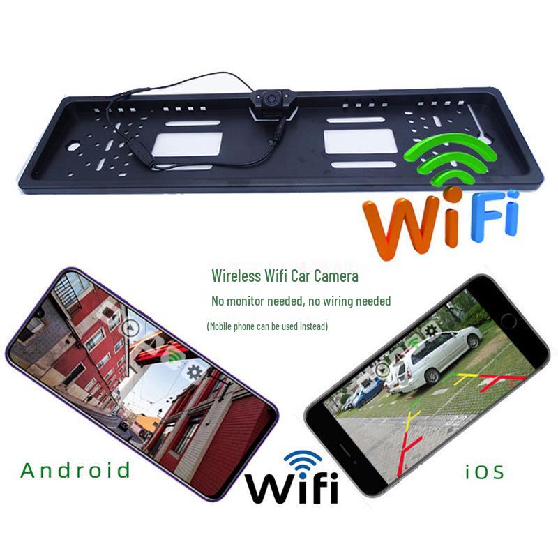 HD Wireless Reversing Camera with European License Plate Frame