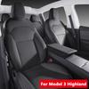 For Tesla Model 3 Highland  Y Juniper Custom Fit Car Seat Cover Interior Accessories Full Covered Perforated NAPPA Leather