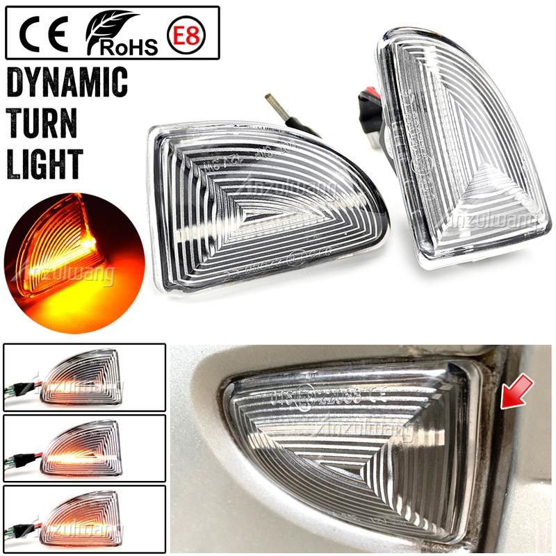 Fit For Mercedes-BENZ Smart Smart Fortwo W451 Coupe/Cabrio 2007-2014 2pcs LED Dynamic Side Marker Fender Light Turn Signal Light
