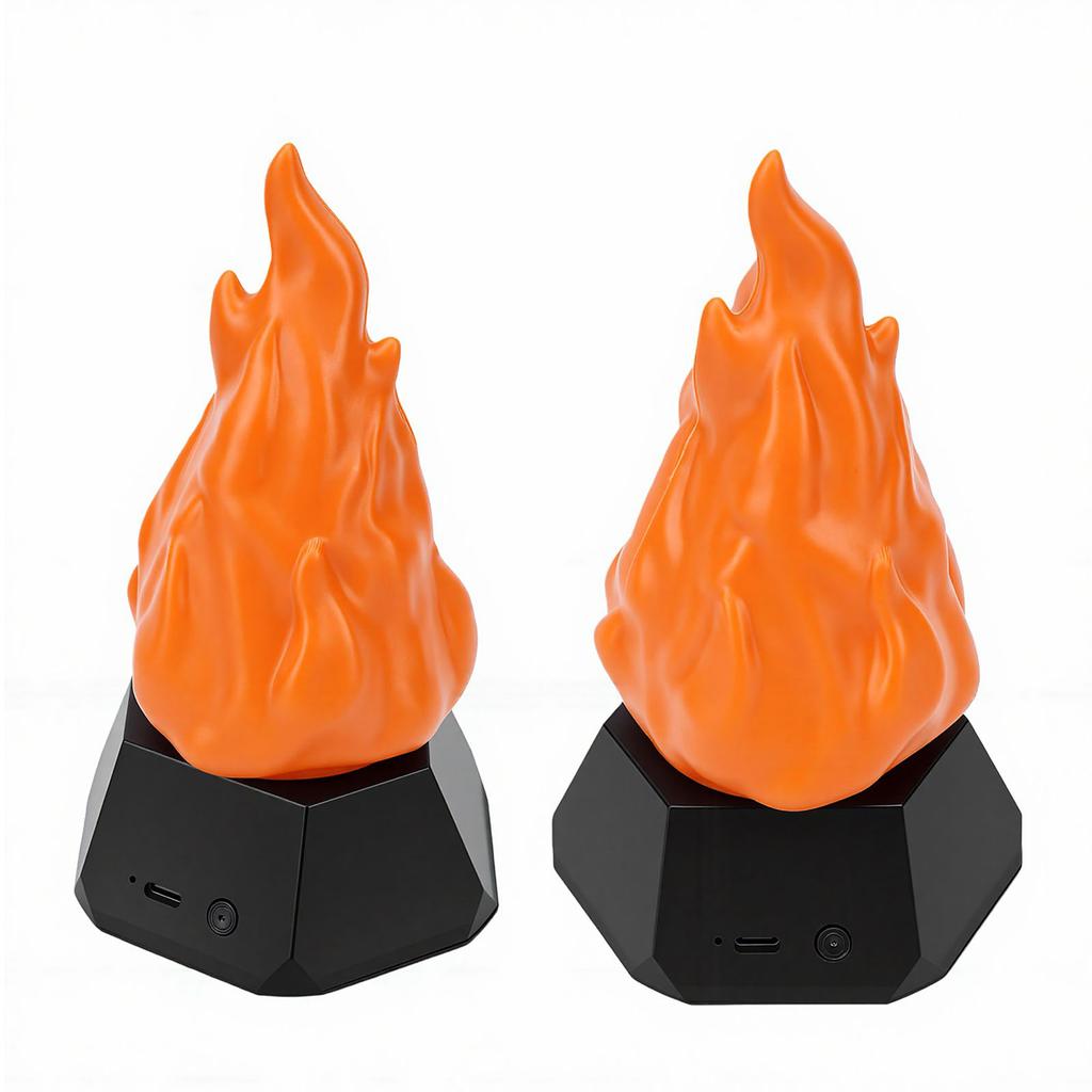 Fake Fire Lamp Rechargeable Lifelike Flickering Effect Portable Adjustable Lighting Multi Purposes Fake Fire Lamp