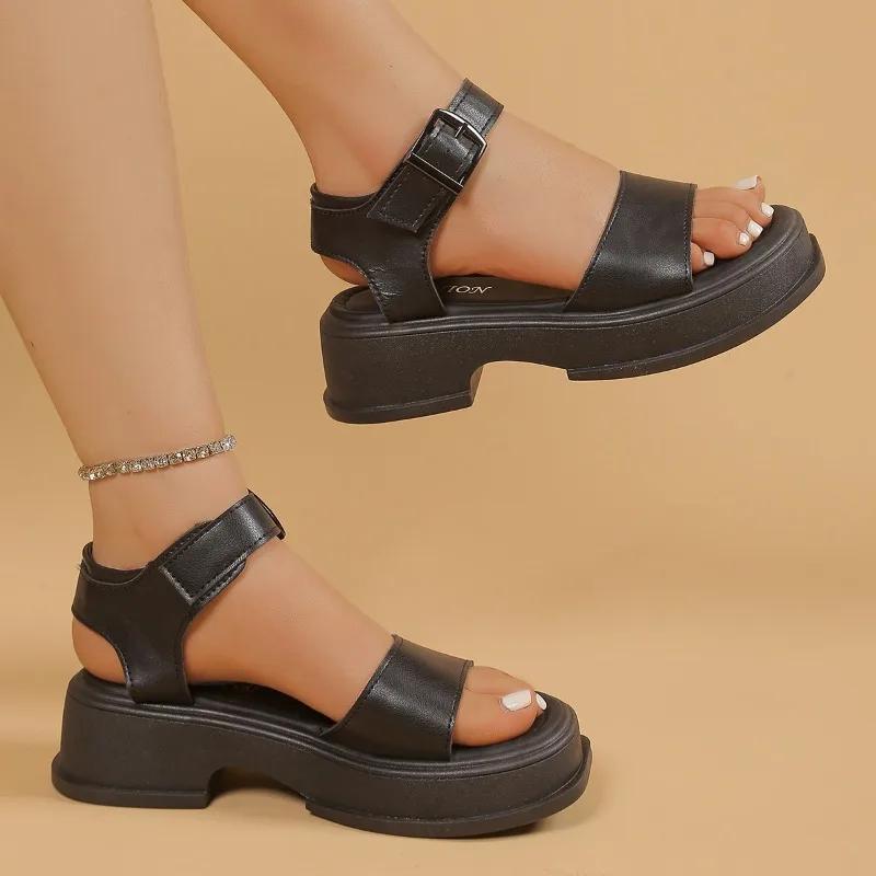 

Fashion 2025 Summer New Women s Platform Rome Sandals Adjustable Buckle Straps Outdoor Minimalist Casual Shoes for Daily Wear Plus Size 35