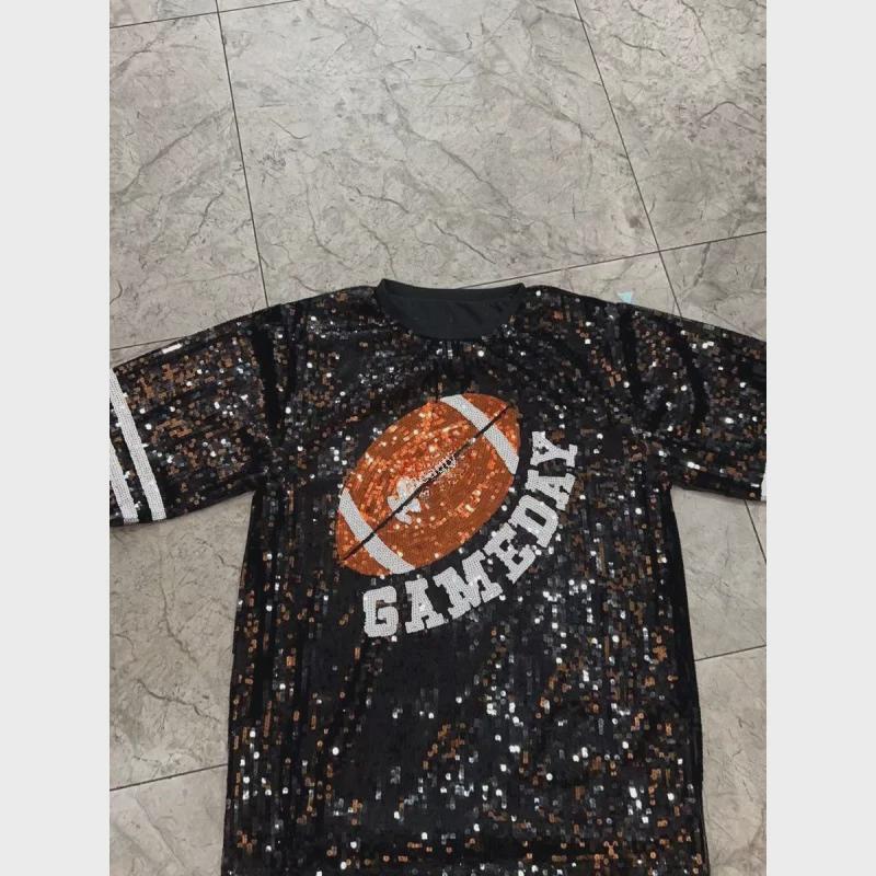 Sequined Women's Rugby and Cheerleading Shirts and Uniforms