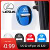 Interior Stickers 4Pcs Car Door Lock Protect Cover Auto Emblem Rust Proof Cover For GS IS LS500h ES260 ES300h RX350h NX260