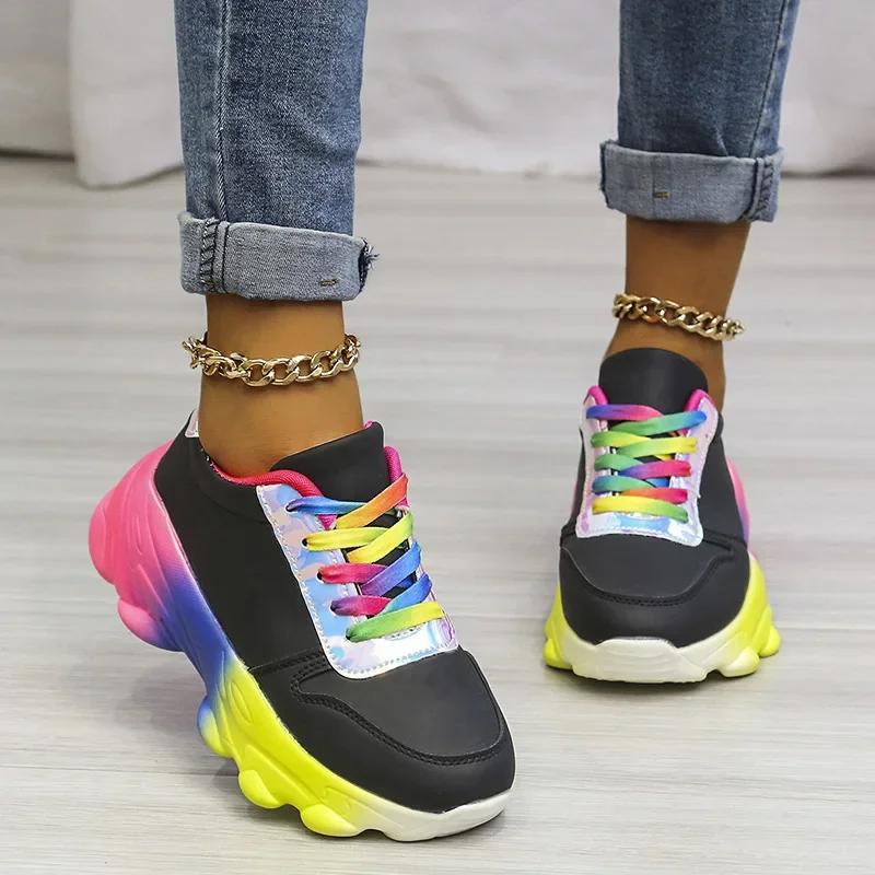 2024Thick Bottom White Shoes Women's Summer Thin Sneakers 2024 New Women's Casual Shoes Muffin Flat Bottom
