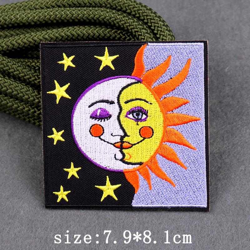 Heart Landscape Patch Iron On Patches For Clothing Wilderness Outdoor Embroidery Patches For Clothes Adventure Patch Stickers