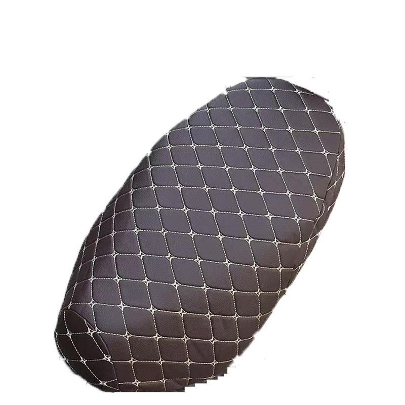 Summer Cool 3D Motorcycle Seat Cover Breathable Scooter Seat Covers Cushion Anti-Slip cover Anti-Skid PU Leather for Scooter dark brown XL