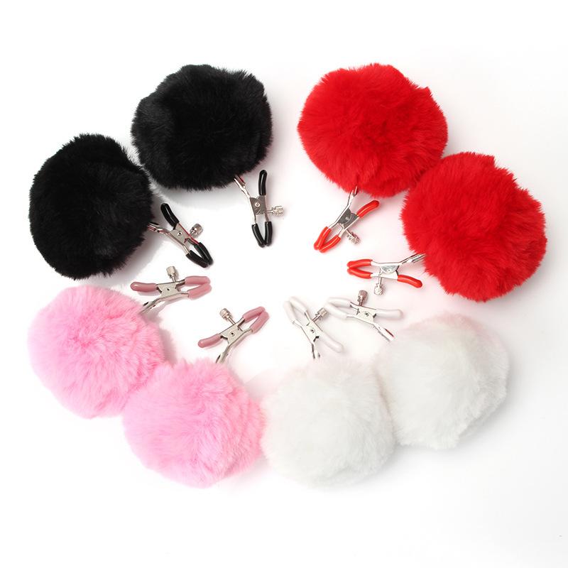 YIJI Nipple Clamps Model 3 Sex Toys Breast Accessories Fur Balls Feathers SM Bondage Gear Drop-Shipping Adult Novelty