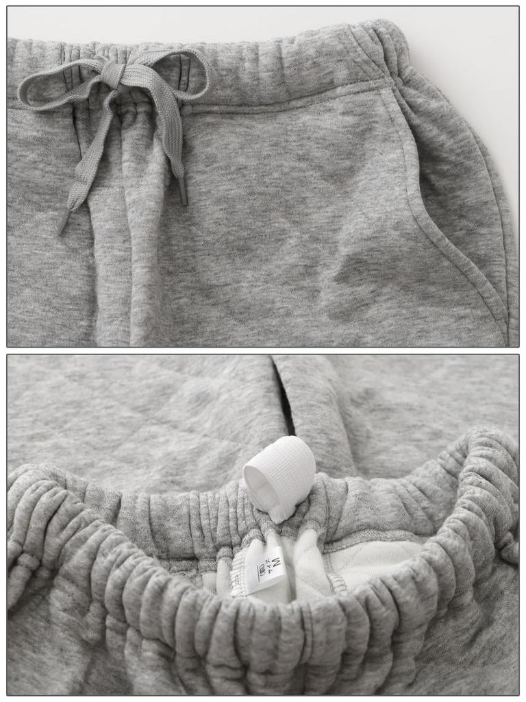 Pajama Family Men's Quilted Hotel Pajamas, Long Sleeve, Spring/Autumn, Gray and Charcoal, Sizes M, L, LL (L: Gray, Round Neck)