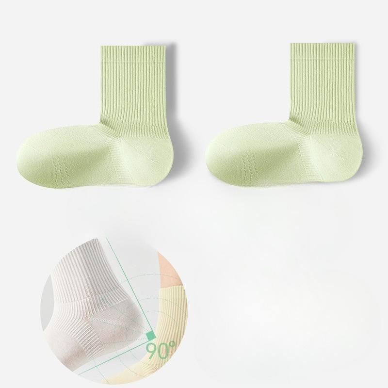 Female Summer Thin Cotton Breathable Antiseptic Antibacterial Boneless Tube Socks