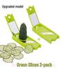 Green Cucumber Slicer & Shaping Peeler for Beauty Masks