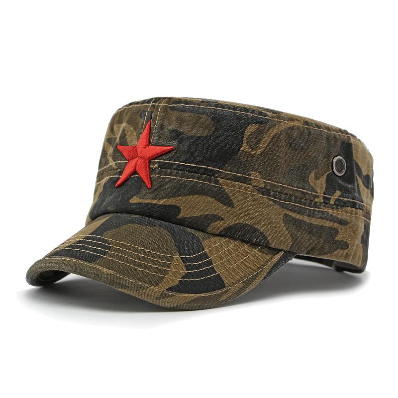 

Хлопковая камуфляжная шляпа с вышитой пятиконечной звездой, мужская шляпа с солнцезащитным кремом для отдыха на открытом воздухе, альпинистская туристическая шляпа армия зеленый