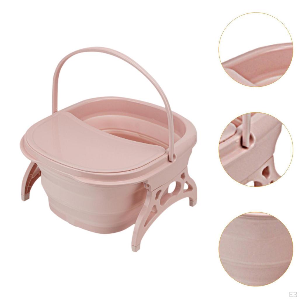 Foot SPA Bath Tub Foldable Reusable Soak Basin Barrel for Home Green