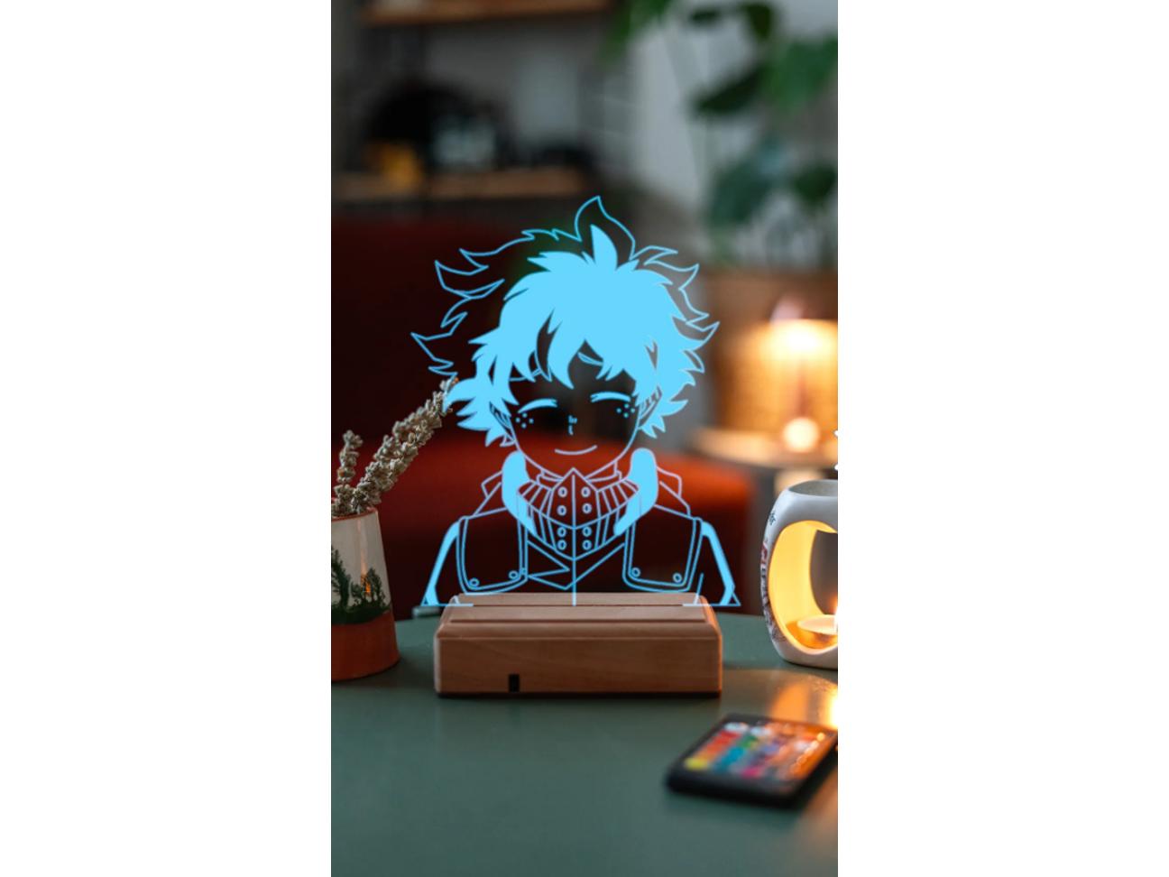 

Deku Izuku Midoriya My Hero Academia 16 Renk Gece Lambası