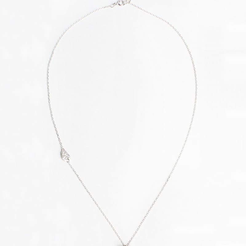 RACOHA Blue Opal Heart Silver Necklace