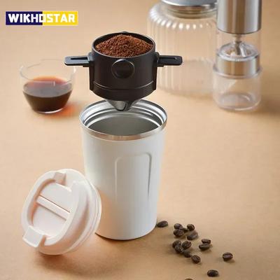 Wiederverwendbarer Teekannenhalter, zusammenklappbarer Kaffeefilter, Kaffeetropfer, tragbarer Filterkaffee-Teehalter aus Edelstahl, Trichterkorb