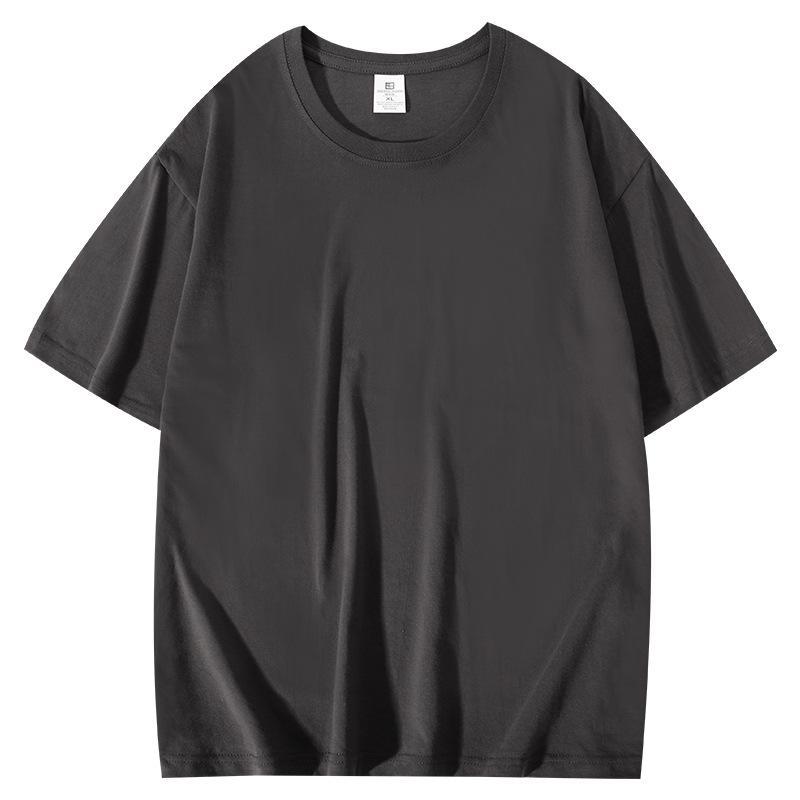 210g Pure Cotton Combed Compact Mercerized Oversized Drop Shoulder Plain Solid Color T-Shirt for Corporate Customization