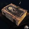 Leather Journal Gothic Notebook The Raven Grimoire Print - Vintage Handamde Journal Book of Shadows Witchcrafts Journal Gifts for Men