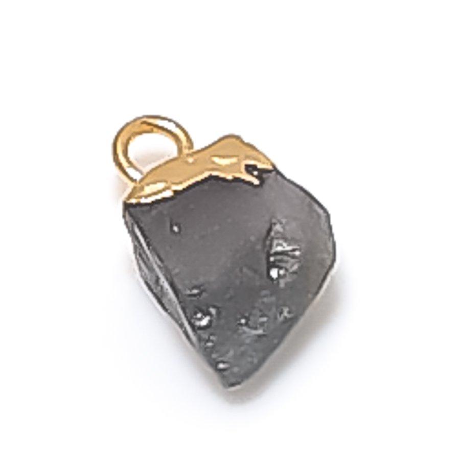 Natural Smoky Topaz Rough 925 Sterling Silver Jewelry Pendant 0.59" Y7b73