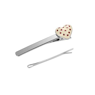Nff Dot Heart Hairpin-ivory