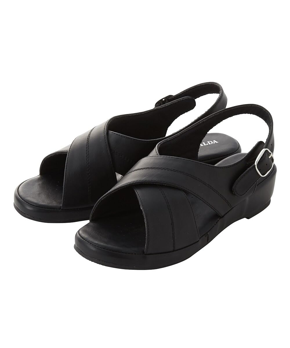 

Босоножки и Ультралегкие Офисные Устойчивые Черные [Nissen] Женские [Широкие Расслабленные] (Стелька с эффектом памяти) (Ширина 4E) L=24.0~24.5см/4E чёрный