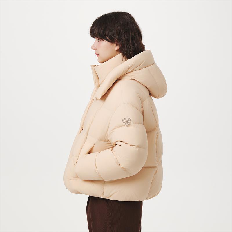 Tanboer Women's Detachable Hood Puffy Short Down Jacket 5530330Z
