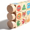 1PC Cartoon Pattern Rotating Matching Building Blocks Children's Educational Early Learning Color Recognition Matching Game