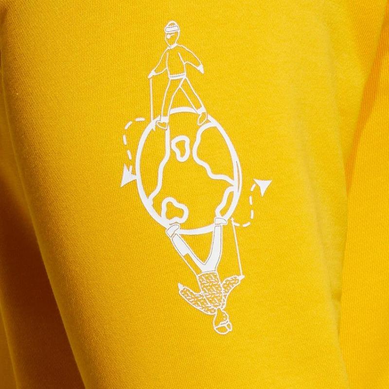 adidas Performance Men's Yellow Outdoor Hooded Sweatshirt HG6590