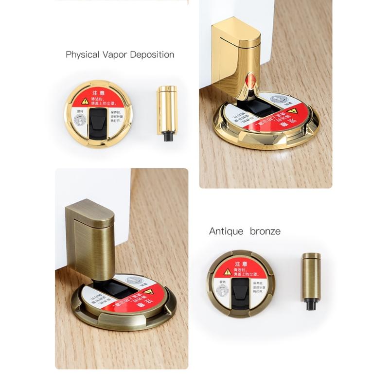 Zinc Alloy Push Type Door Stopper Mechanical Fixed Door Holder Door Hardware